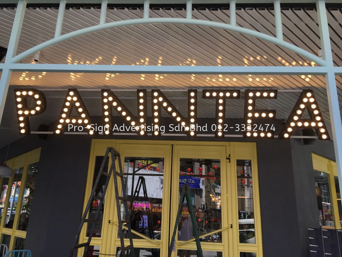 MARQUEE LIGHTBULB SIGNAGE (PANNTEA, SRI PETALING, 2019)