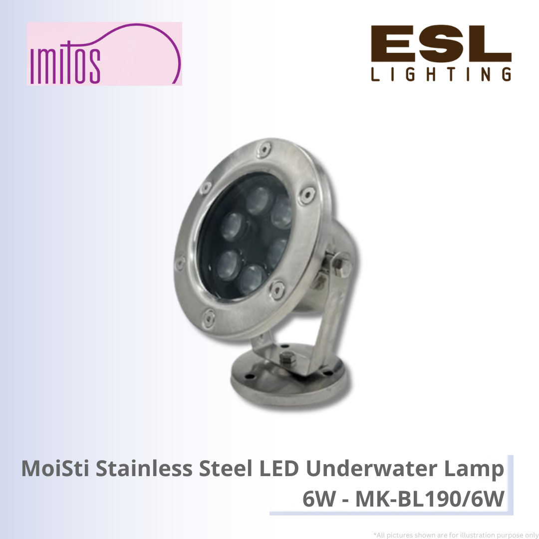IMITOS MoiSti Stainless Steel LED Underwater Lamp 6W - MK-BL190/6W IP68