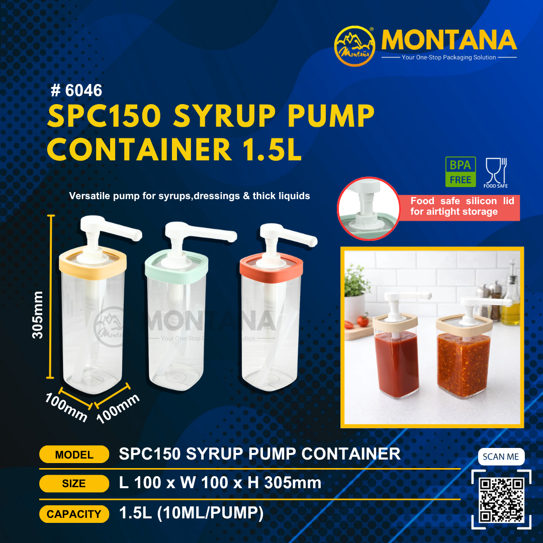 (6046) SPC150 SYRUP PUMP CONTAINER 1.5L