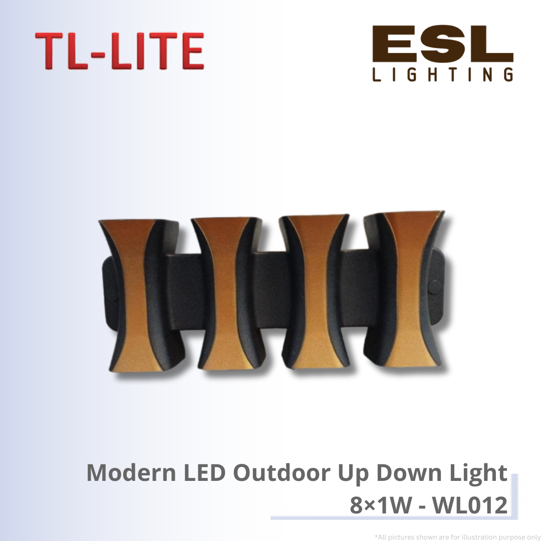 TL-LITE Modern LED Outdoor Up Down Light 8×1W - WL012 IP65