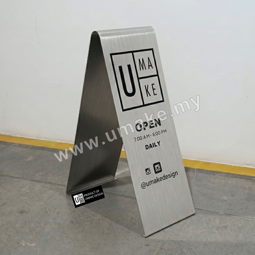 Stainless Steel A-Frame Sign Manufacturer | Custom 304 Floor-Standing A-Type Display Board (Bulk OEM, Factory Direct)