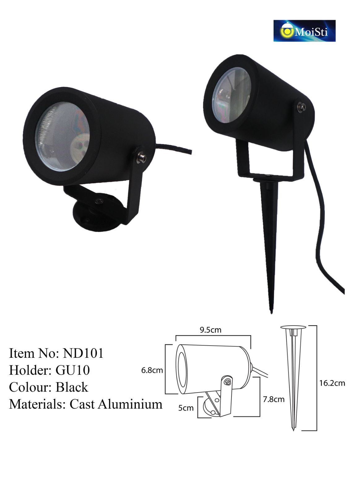 ND101 GU10 BK