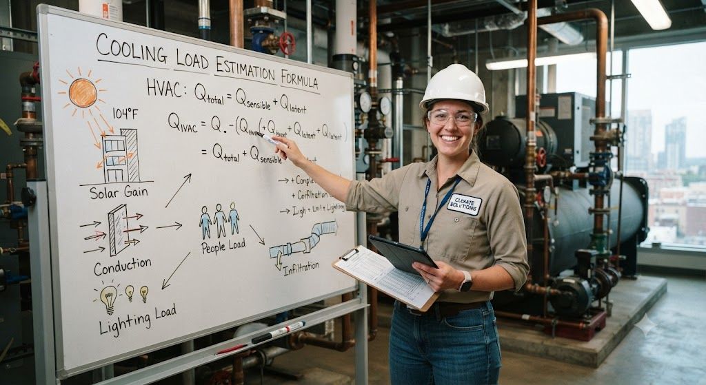 cooling load estimation using HVAC formula