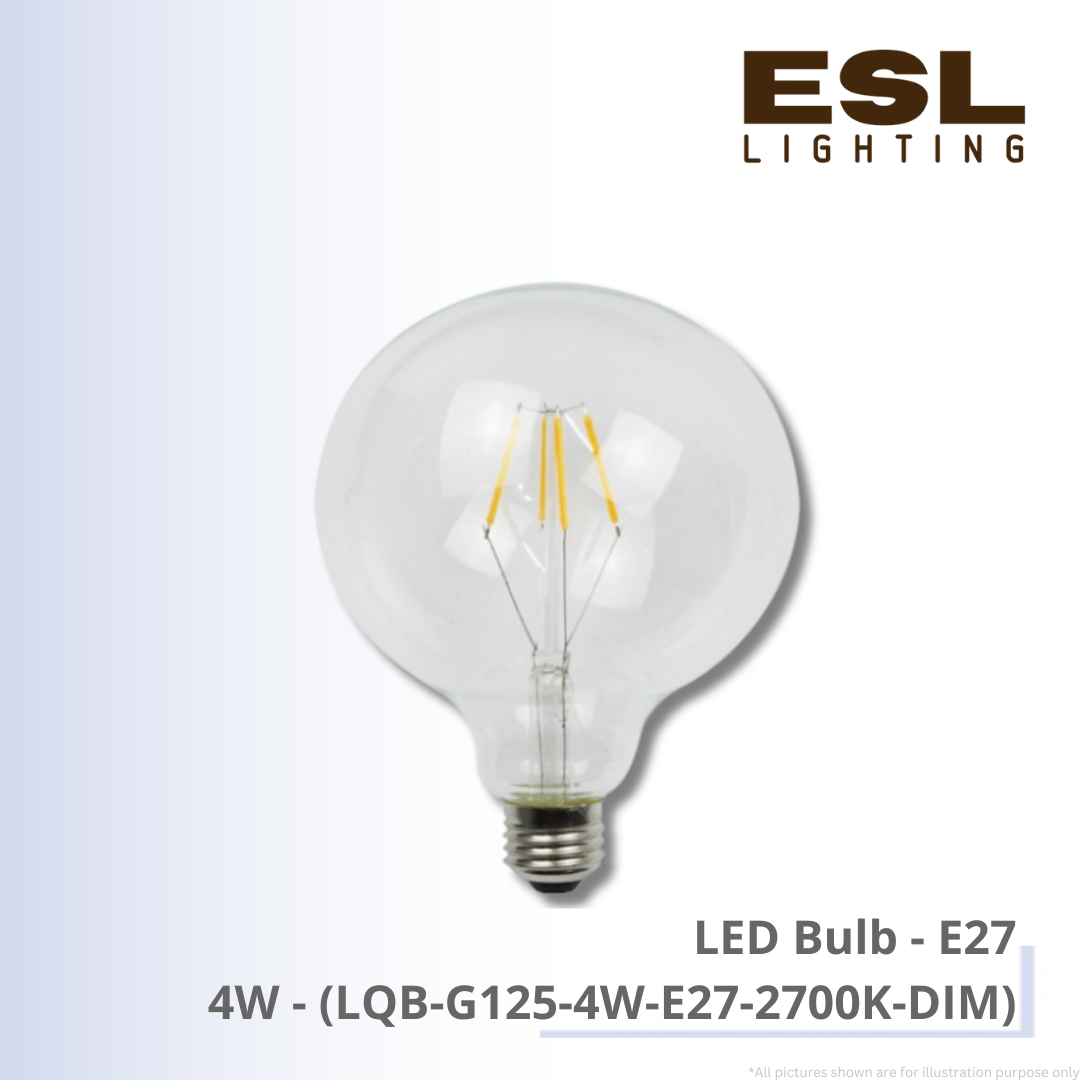 LED Bulb E27 4W - LQB-G125-4W-E27-2700K-DIM