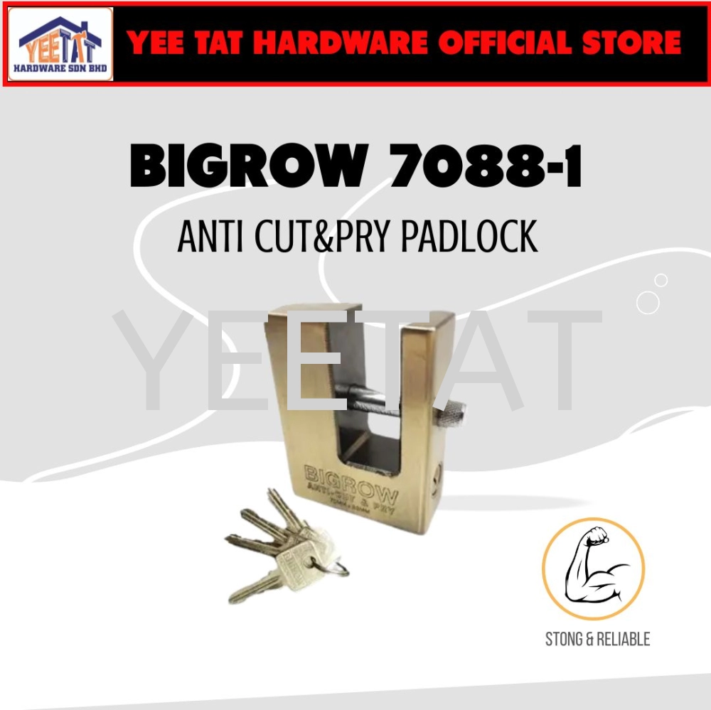 [ BIGROW ] 7088-1 Anti Cut & Pry Pad Lock