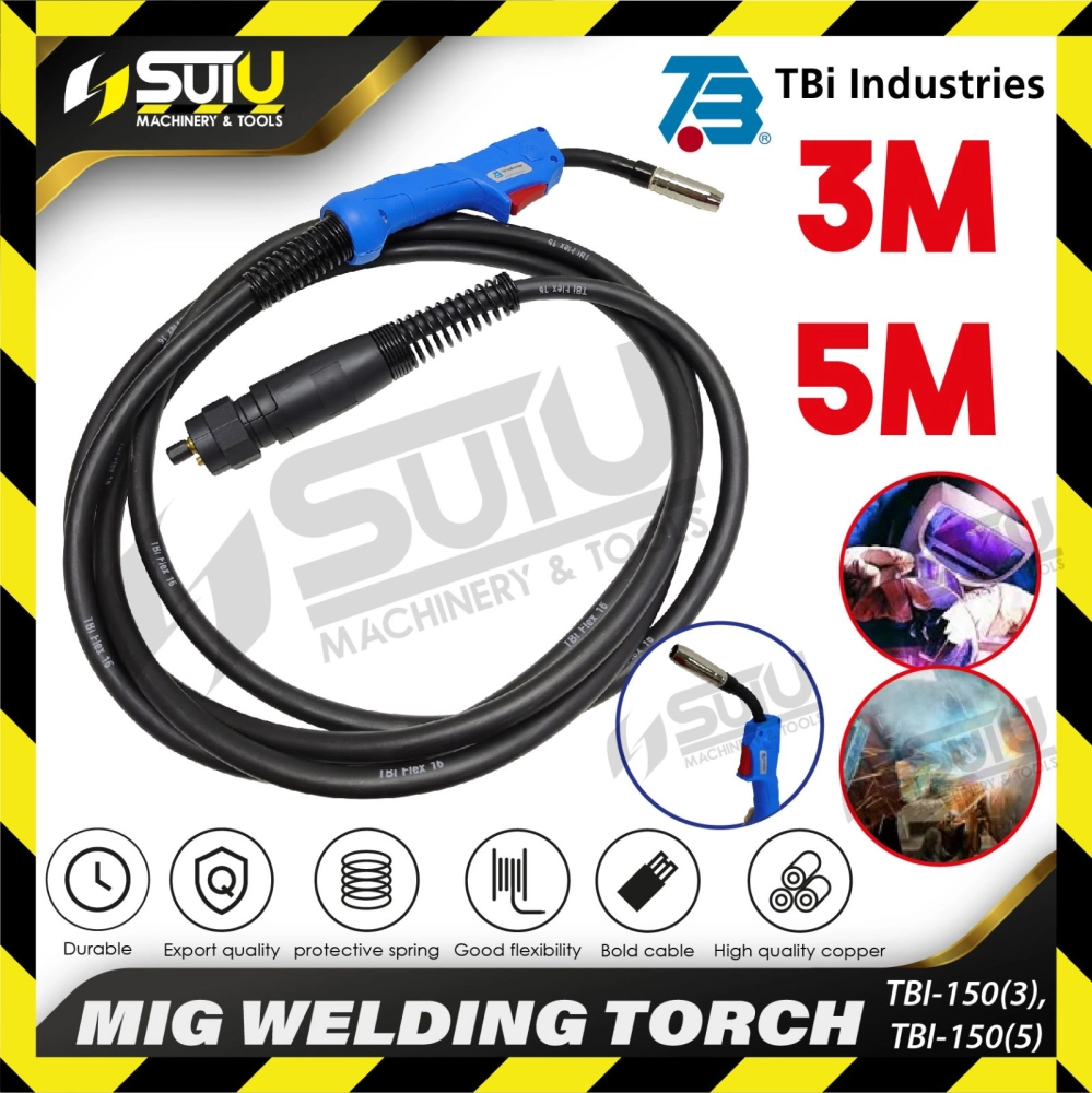 TBI 150 / TBI-150 / TB150 3M /5M MIG Welding Torch (Blue)