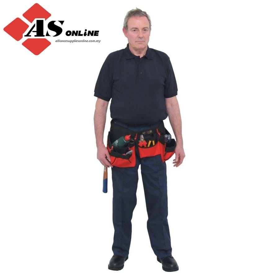 KENNEDY Tool Belt, Nylon/Polyester, Red/Black, 5 Pockets / Model: KEN5933400K