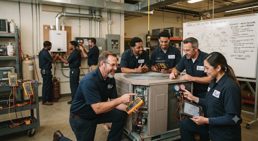 Hands-on commercial HVAC training