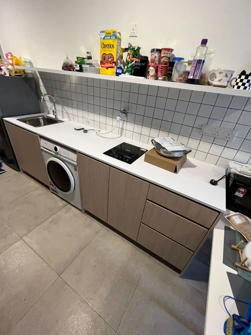 MELAMINE CHIPBOARD KITCHEN CABINET | KITCHEN AT BANDAR BARU KLANG | BUKIT TINGGI | PANDAMARAN