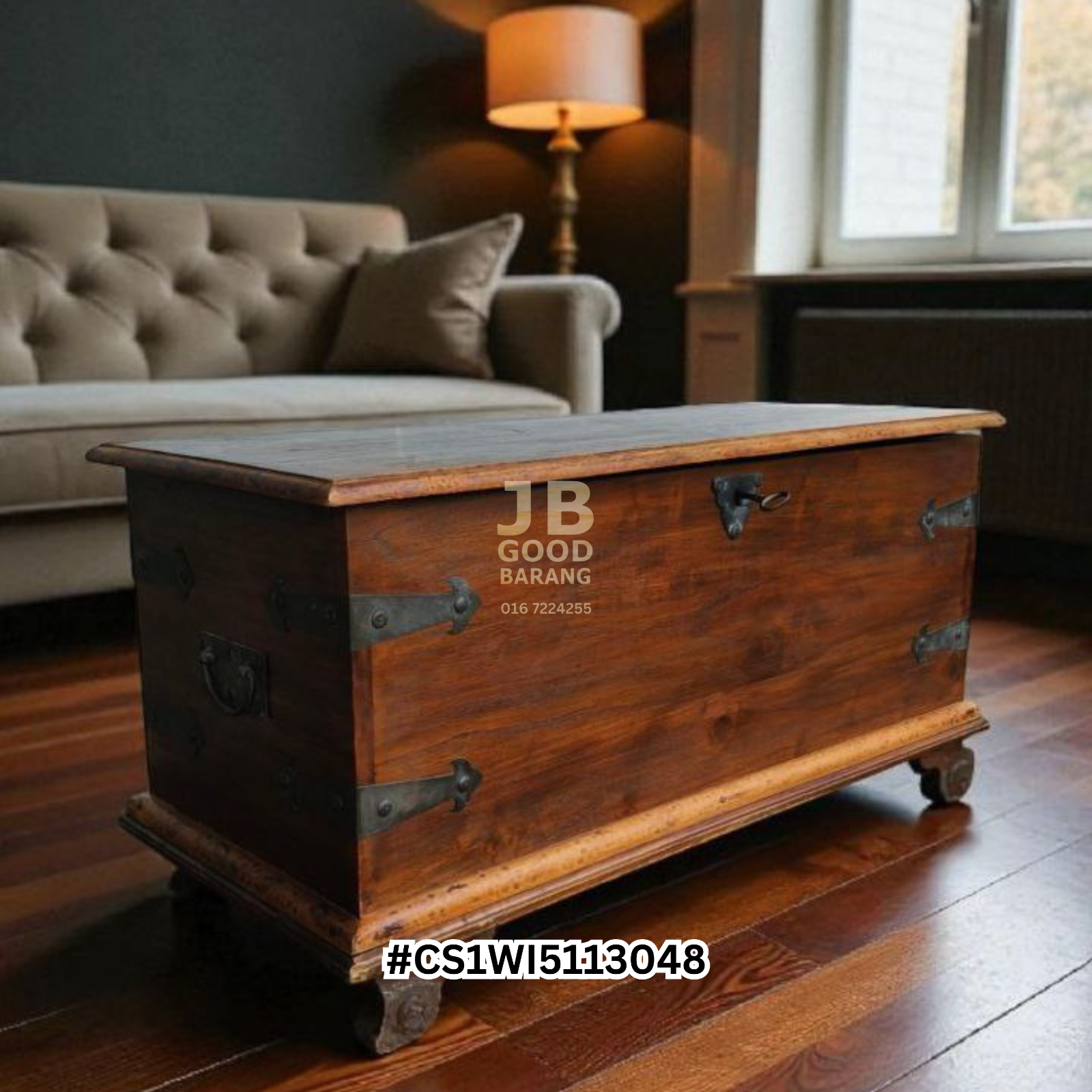 [SOLD] Vintage Solid Teak Wood Treasure Box