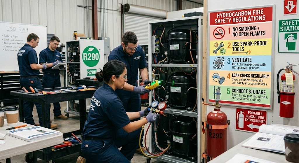 hydrocarbon refrigerant fire safety regulations