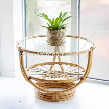 RATTAN SIDE TABLE