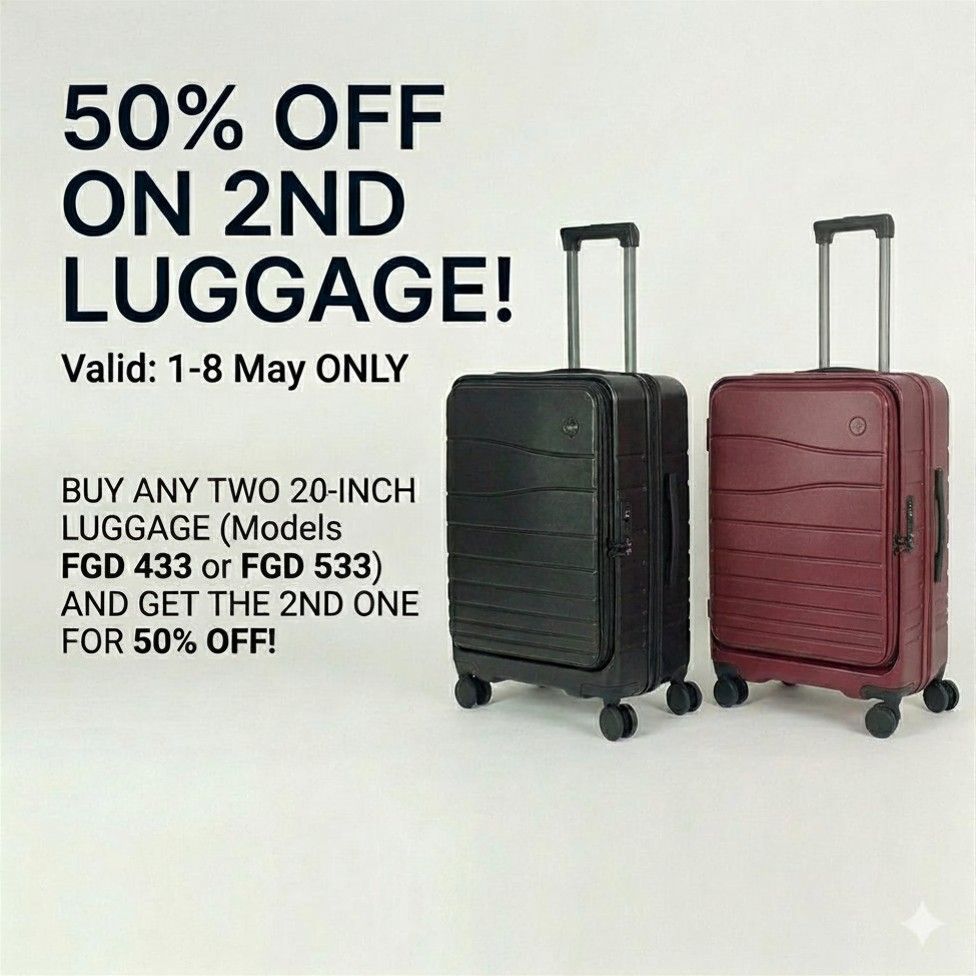Samel 20" FGD 533 Japanese Concept Shinpurusa Premium Expandable Front-Open 100% PC Luggage