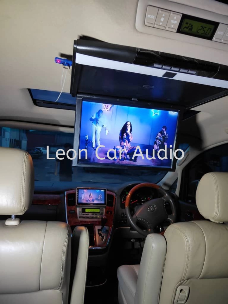 Leon Toyota Alphard ANH10 17.3" fhd hdmi usb mp4 roof led monitor