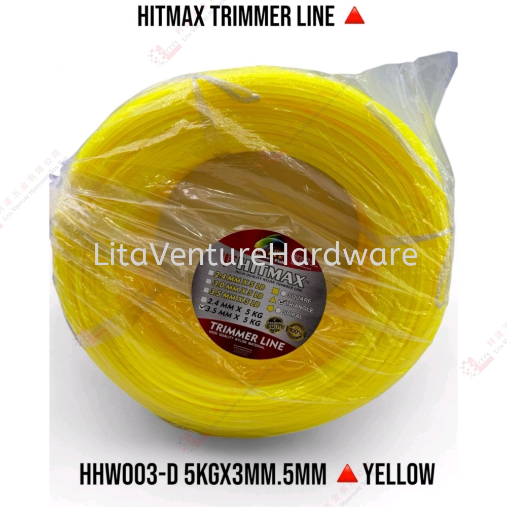 HITMAX BRAND TRIANGLE TRIMMER LINE YELLOW - HHW003D