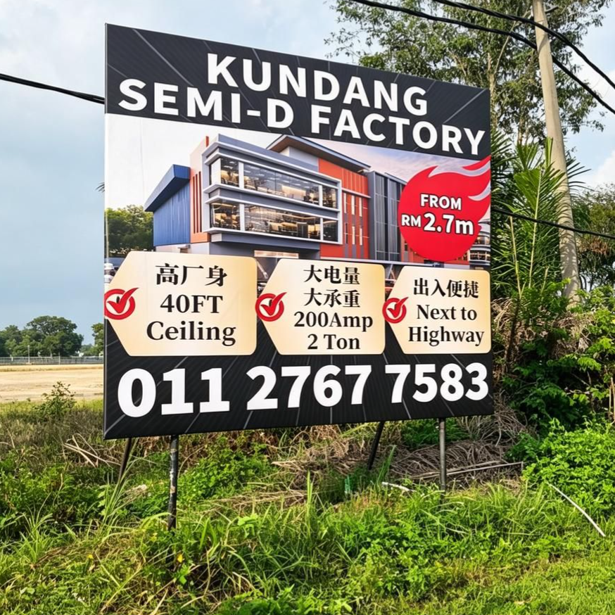 Property Outdoor Metal Frame Billboard Signage
