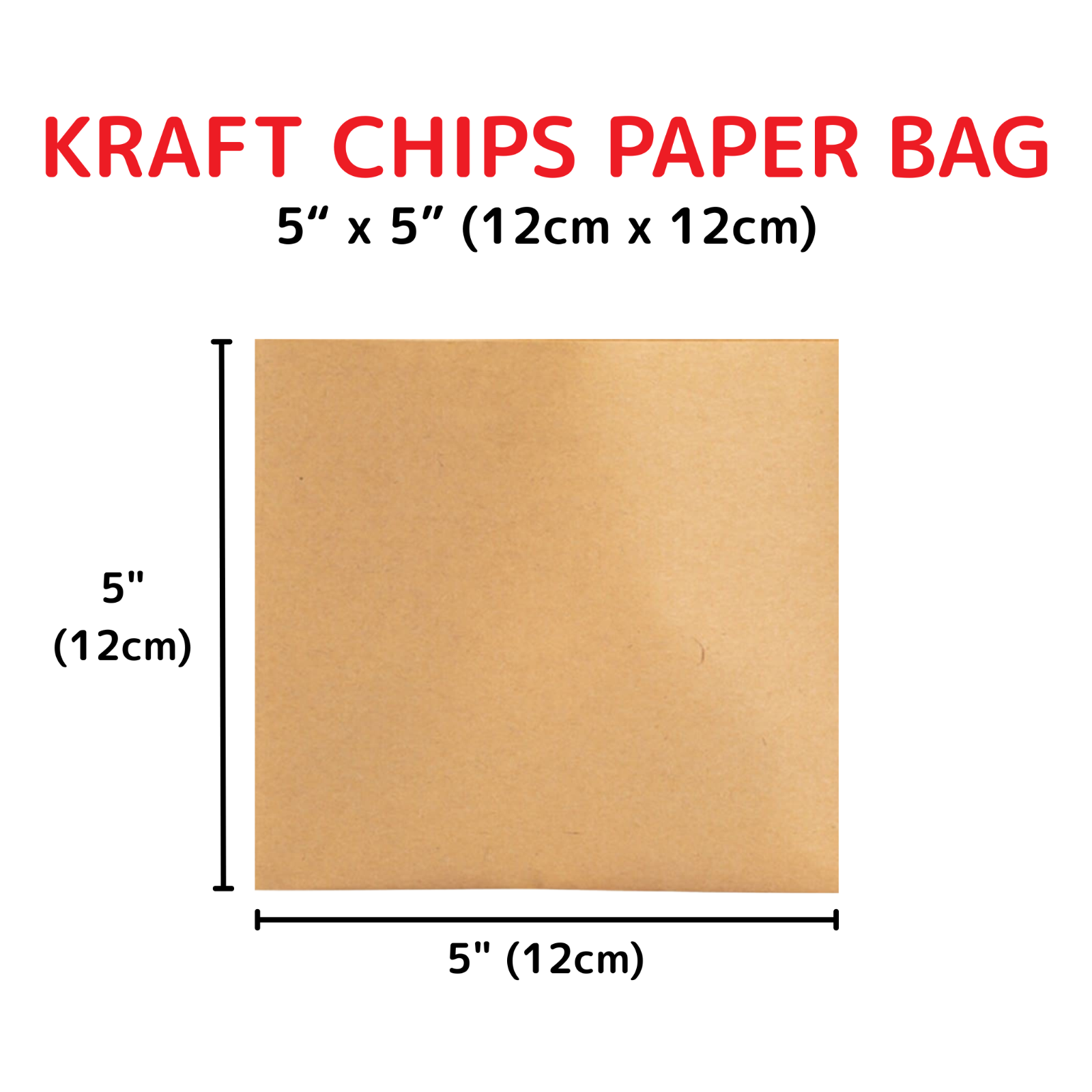 Kraft Chips Paper Bag (100PCS)