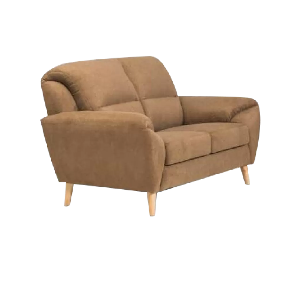 2 Seater Brown Fabric