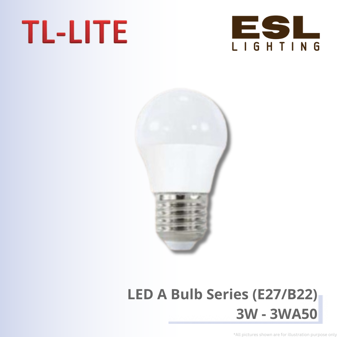 TL-LITE LED A Bulb Series (E27/B22) 3W - 3WA50