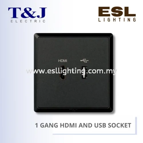 T&J SWITCHES INFINIT SERIES 1 GANG HDMI AND USB SOCKET - HC4201HDMI-USB HC4201HDMI-USB-SBL HC4201HDMI-USB-MSB HC4201HDMI-USB-PS7 HC4201HDMI-USB-ST5