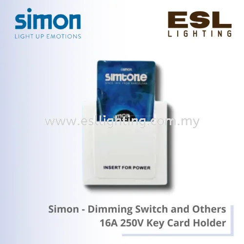 [DISCONTINUE] SIMON 50 SERIES Dimming Switch and Others 16A 250V Key Card Holder - 55503