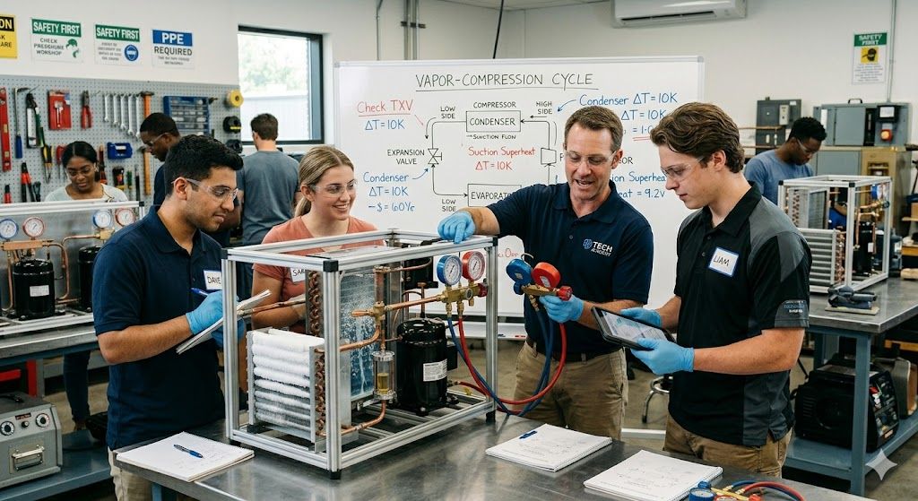 Refrigeration cycle and maintenance training