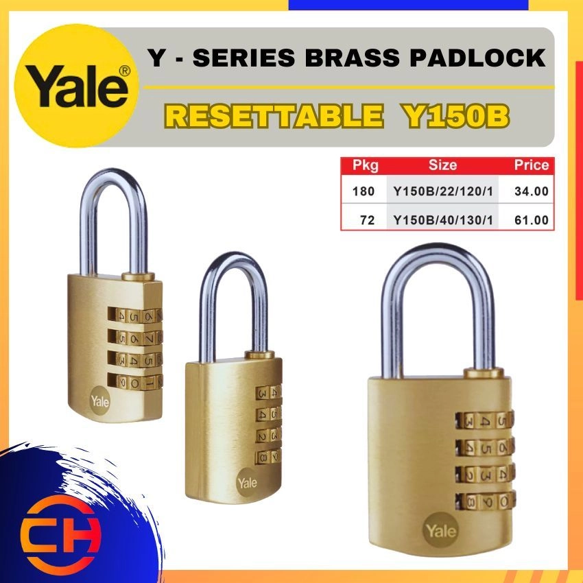 YALE Y - SERIES PADLOCK RANGE Y150B RESTTABLE PADLOCK 