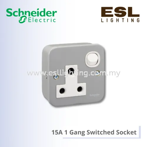 SCHNEIDER ESM Metal Clad 15A 1 Gang Switched Socket - ESM15_15_G11