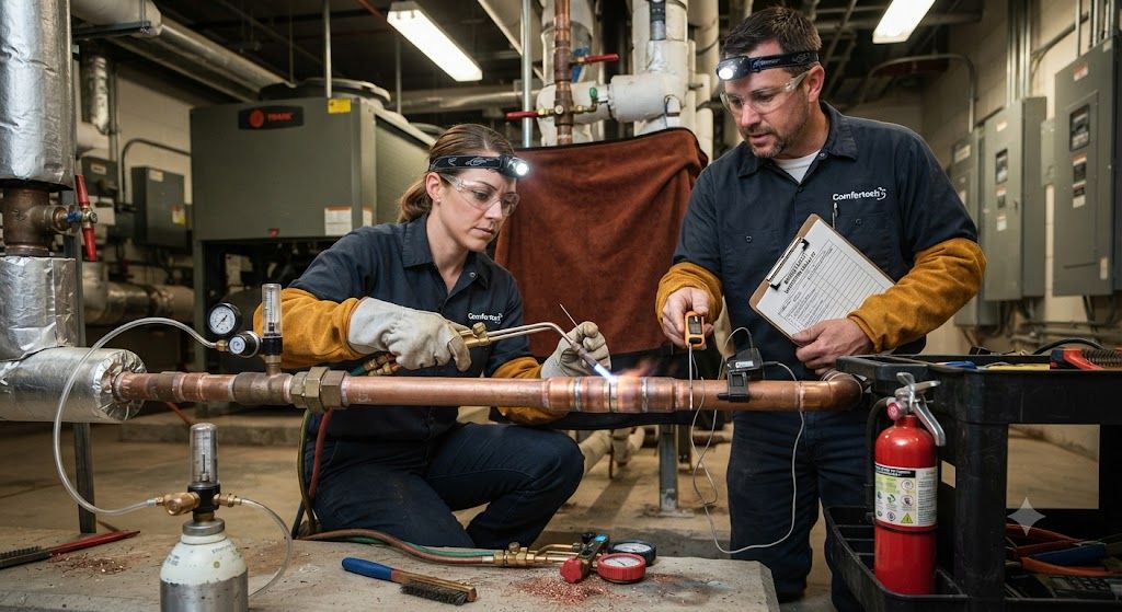 advanced safe brazing practices HVAC technicians