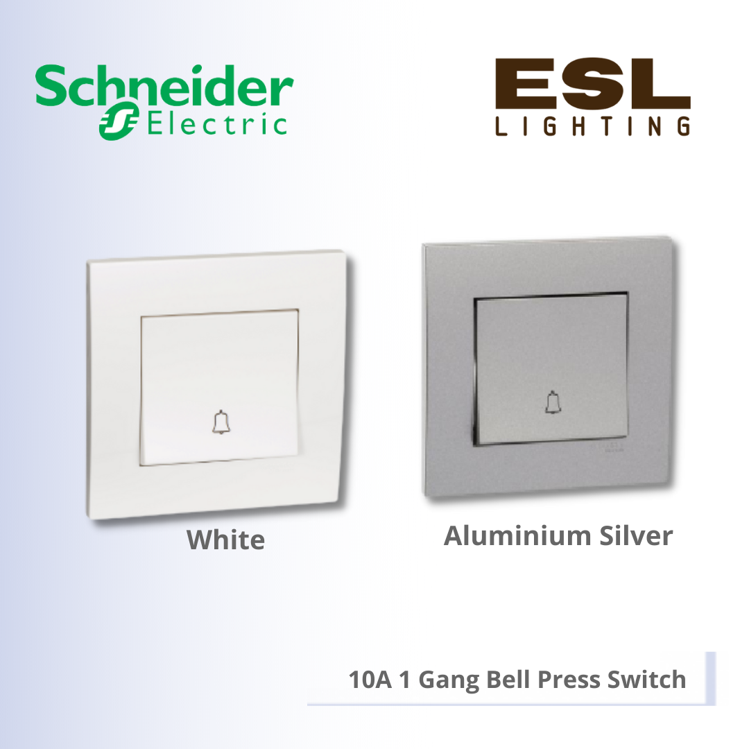 SCHNEIDER Vivace 10A 1 Gang Bell Press Switch - KB31BPB_WE_G11 KB31BPB_AS_G11
