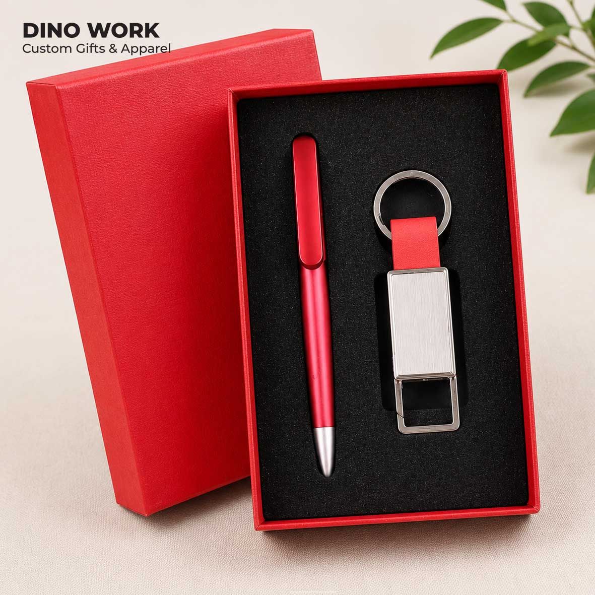 Premium Executive Gift Set (2 in 1) Pen & Metal Keychain