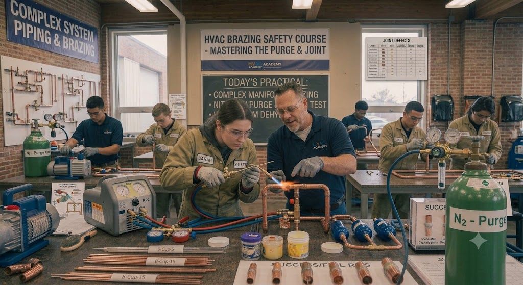HVAC installation brazing training program