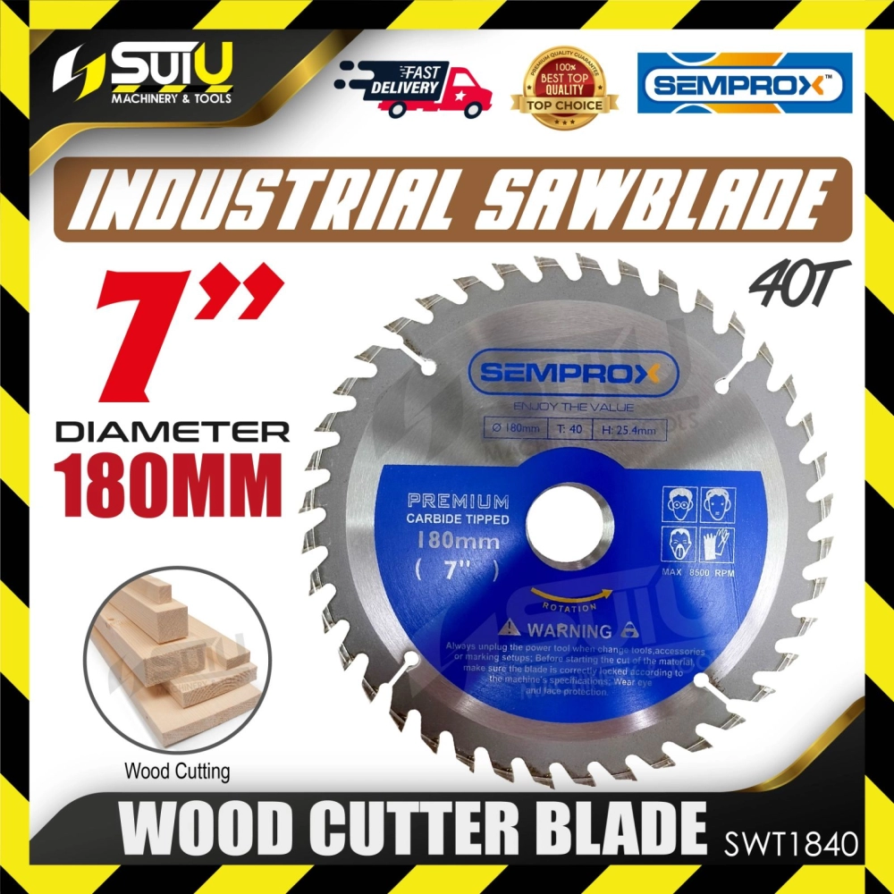 SEMPROX SWT1840 7" / 180MM 40T TCT Wood Cutter Blade