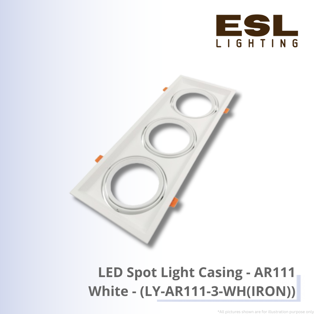 LED Spot Light Casing AR111 White - LY-AR111-3-WH(IRON)