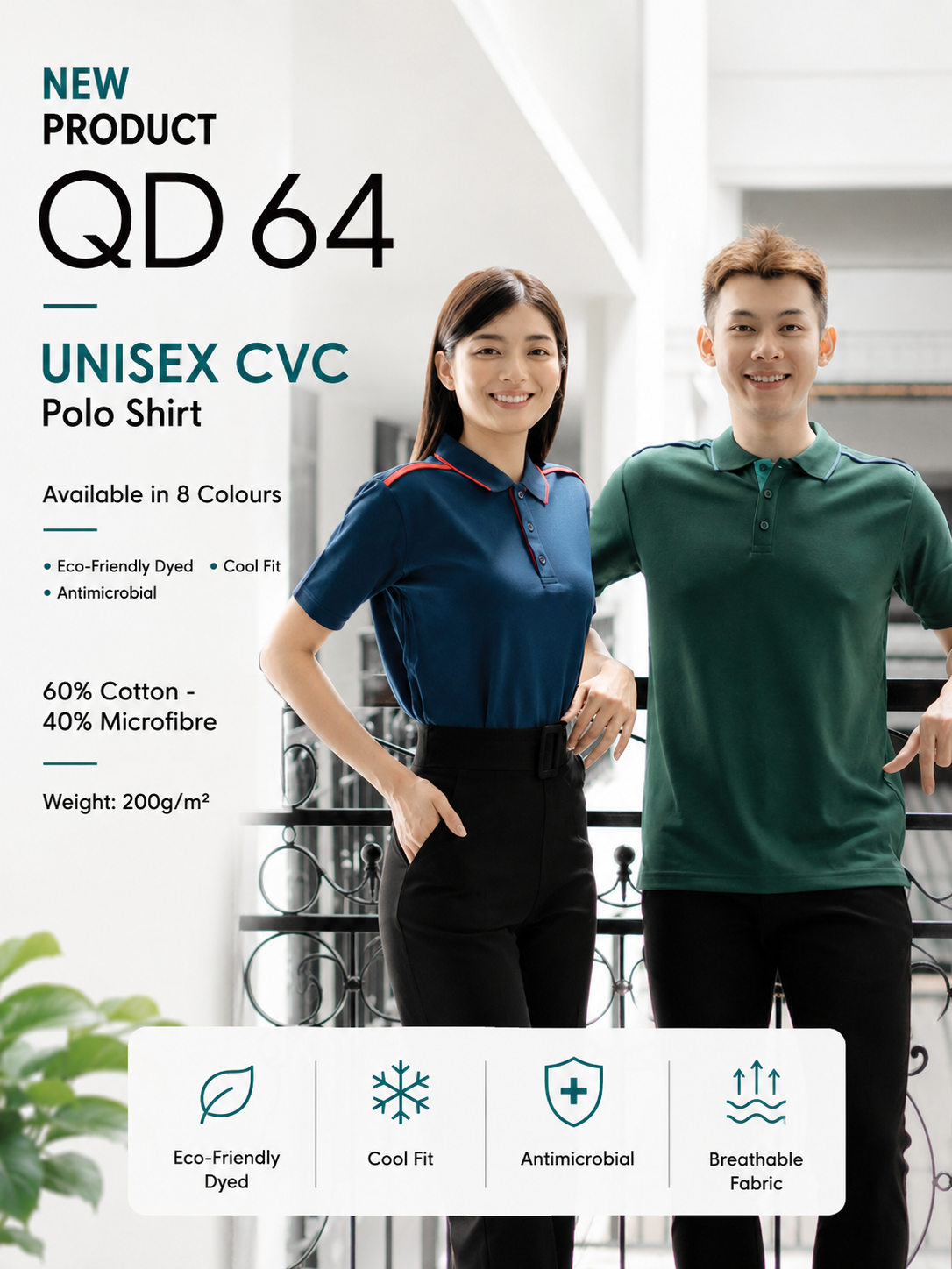 Unisex Performance Polo Shirt - QD64