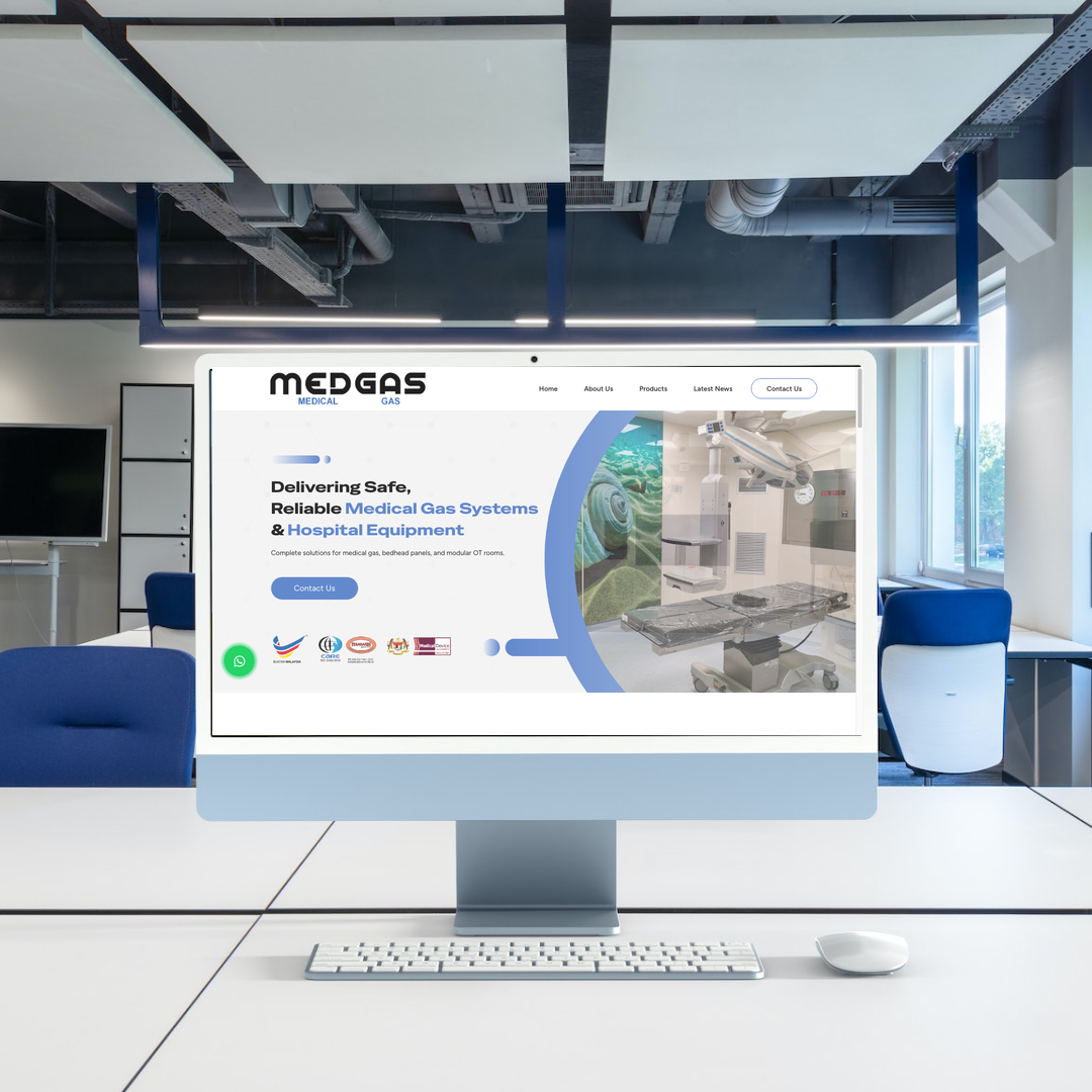 Medical Gas Systems Installation Website Design & SEO | Selangor