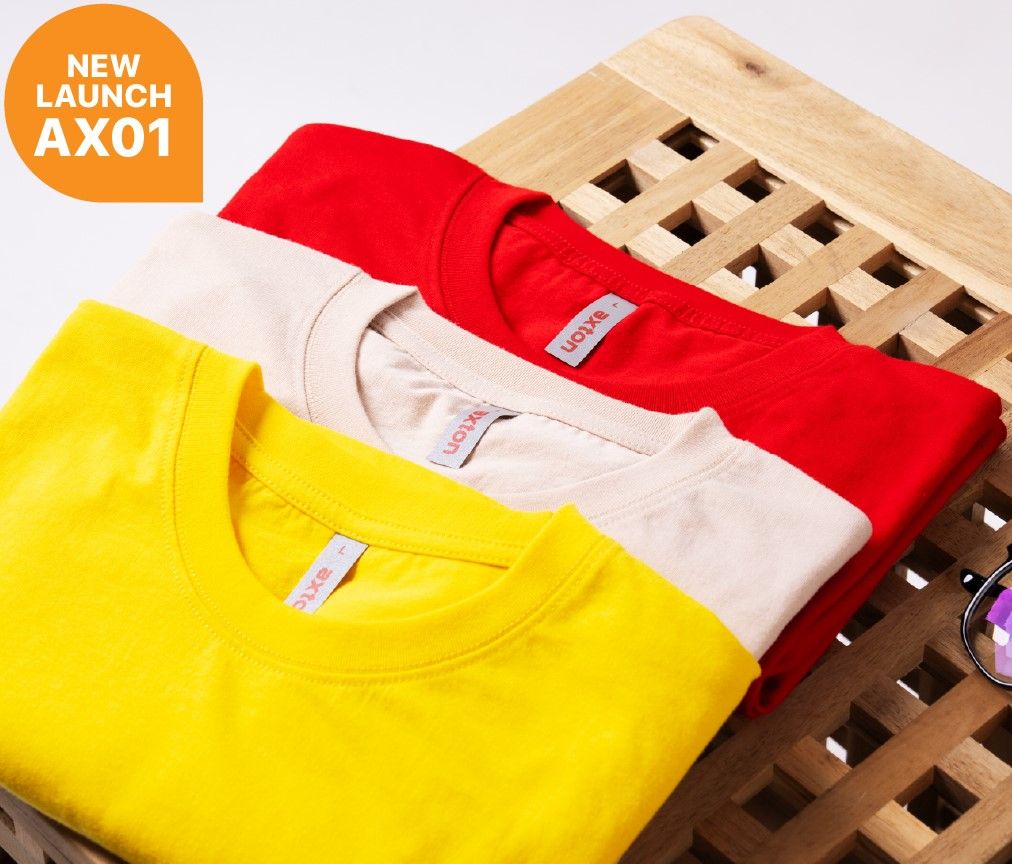 AX01 — AXTON CVC Cotton-Rich Blend Round Neck Short Sleeve Basic Tee 170gsm [NEW PRODUCT 2026]