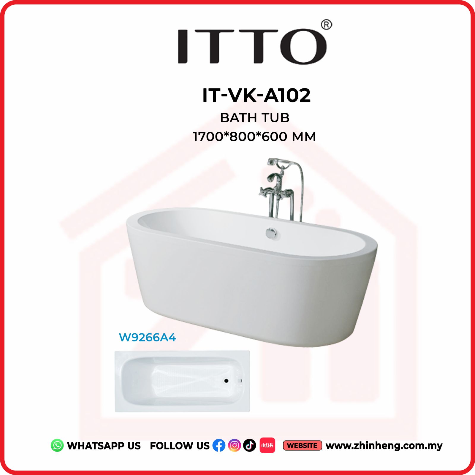 ITTO BATH TUB   IT-VK-A102