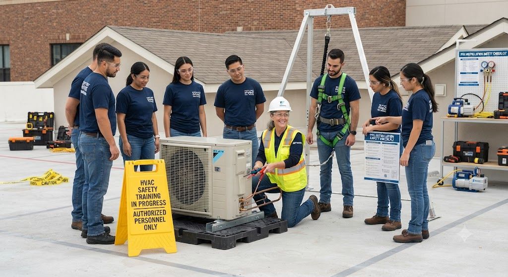 professional HVAC outdoor unit installation safety training