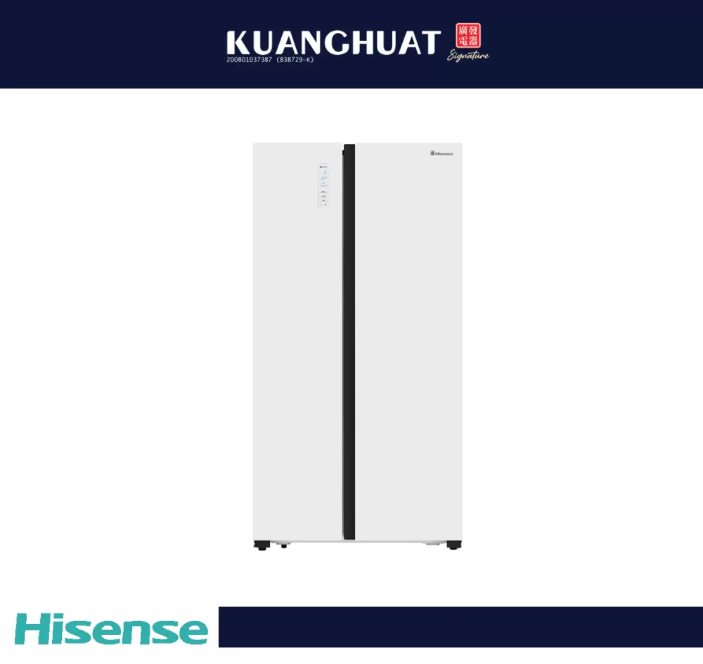 [PRE-ORDER 7 DAYS] HISENSE 620L Side-by-Side Inverter Refrigerator RS688N4AWU