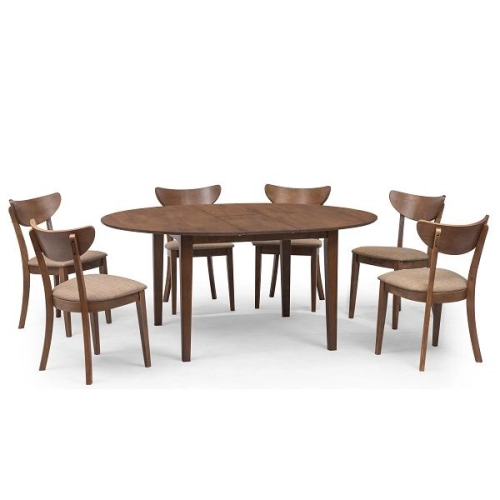 CARTIER II WAKO II Dining Set (1 + 6) Walnut