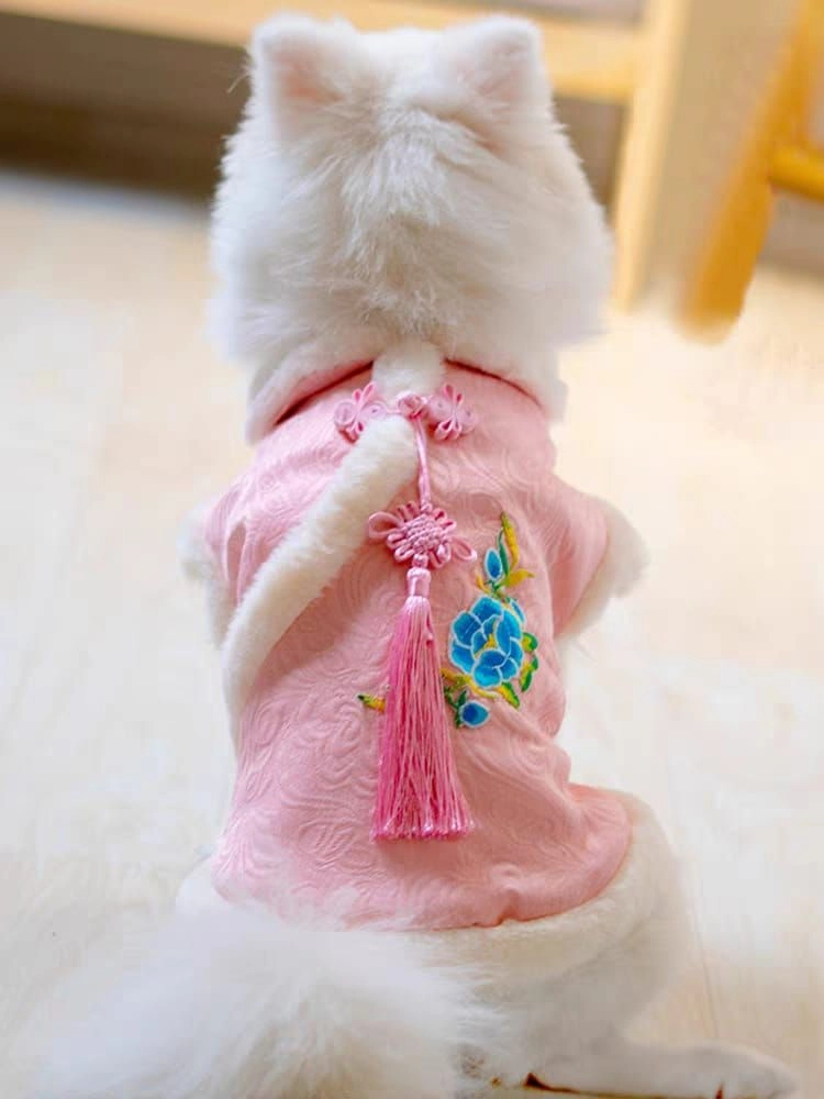 Pet Dress New year dress Cheongsam Tang Suit CNY Clothes Wedding Dress Baju Kucing 宠物旗袍连衣裙唐装狗狗 猫咪旗袍 宠物新年服装