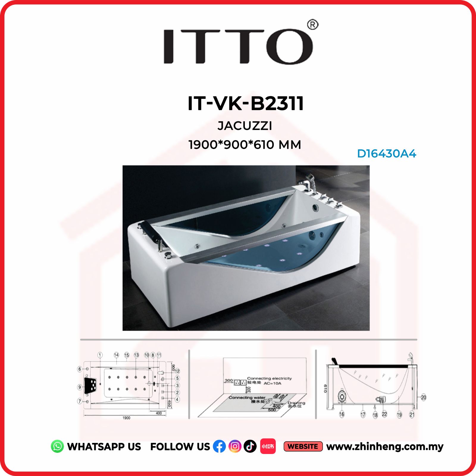 ITTO JACUZZI  IT-VK-B2311