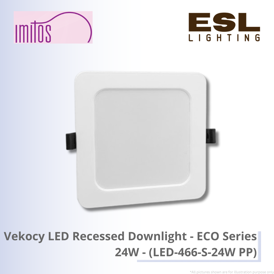 IMITOS Vekocy LED Recessed Downlight (ECO Series) 24W - LED-466-S-24W PP [SIRIM]