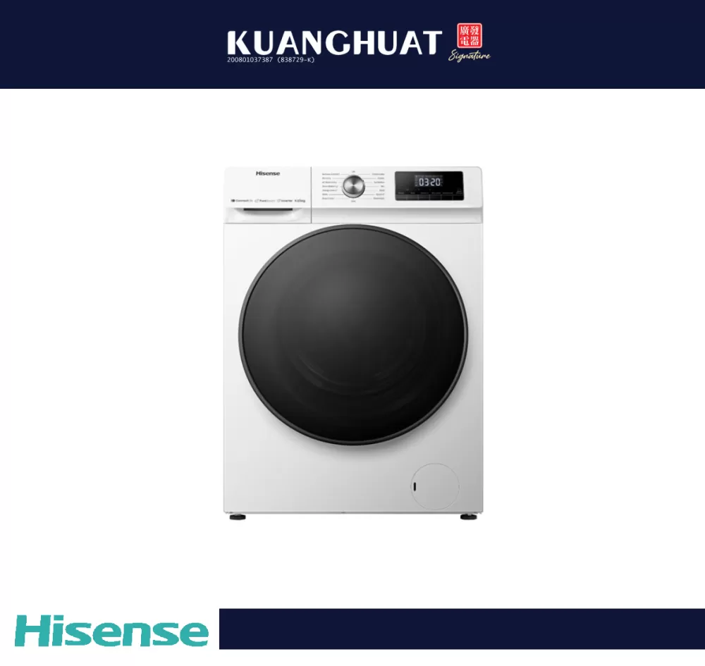 [PRE-ORDER 7 DAYS] HISENSE 8.5/6kg Front Load Washer Dryer WD3Q8543BW