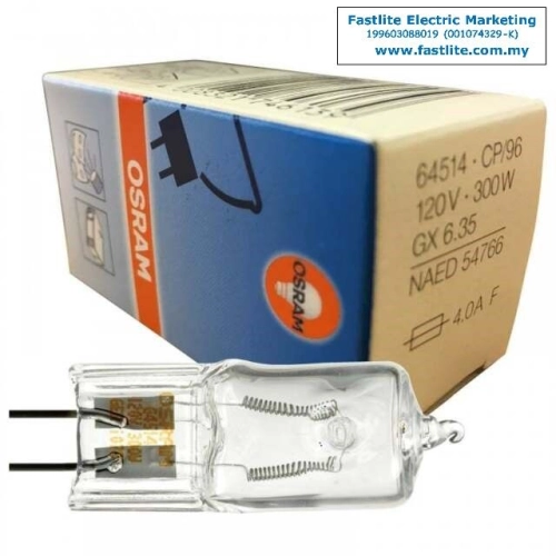 Osram 64514 120v 300w GX6,35 54354 DJ bulb (made in Germany)