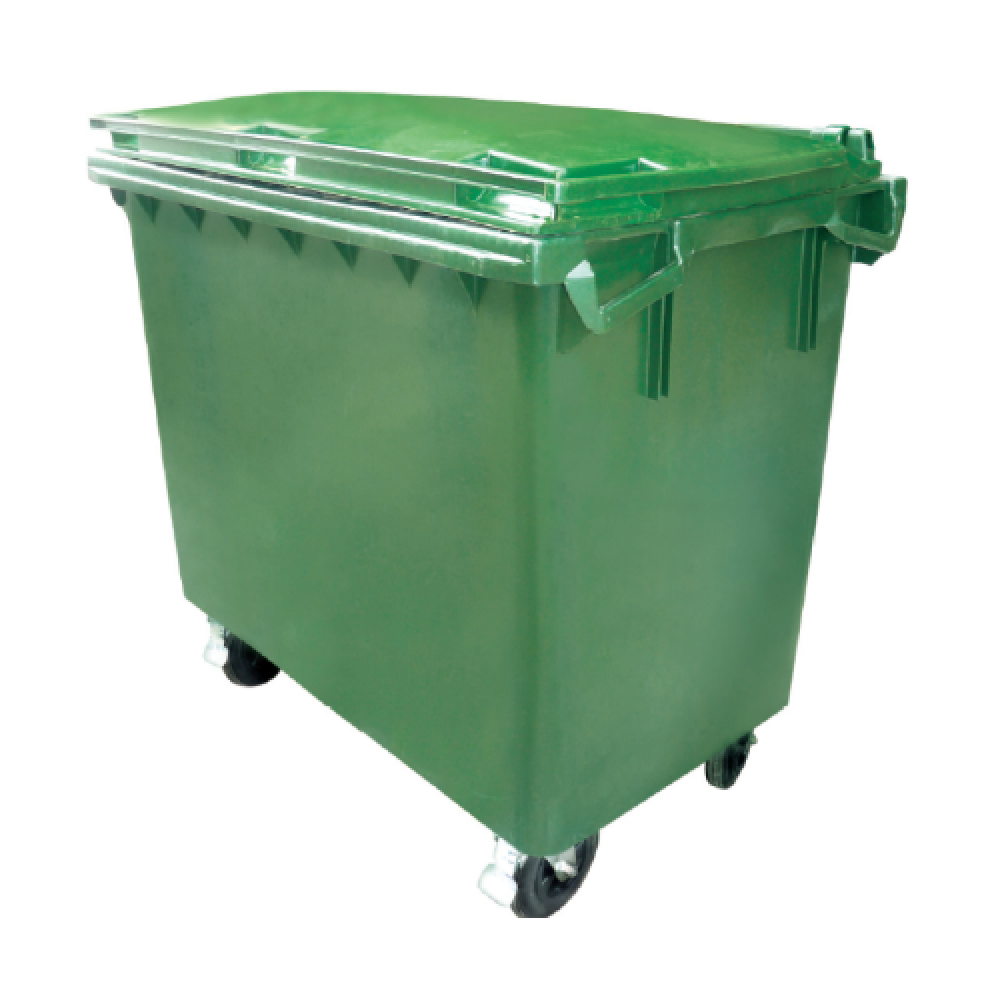 Green Dustbin | Green Four Wheel Mobile Garbage Bin | Green Organic Bin 002SR