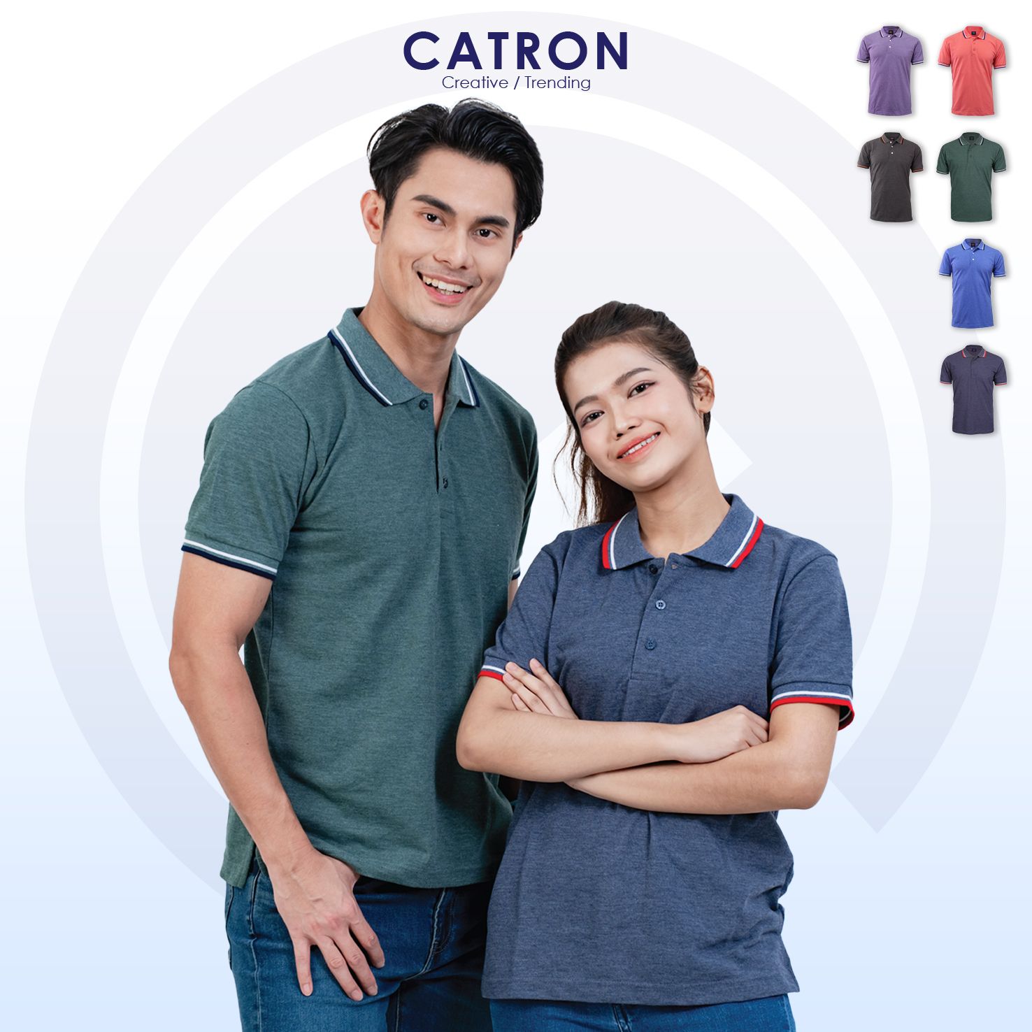 EM 2016 Heather Short Sleeve Collar T-shirt (200gsm)