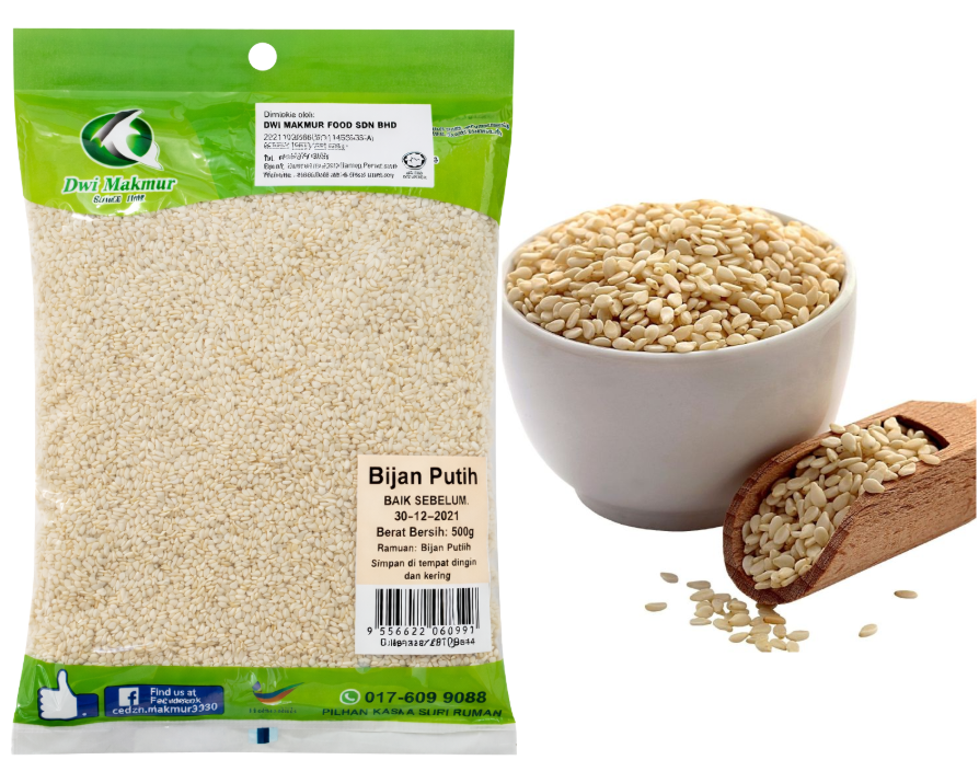 White Sesame Seeds 300 Grams RM7.60 X 10 Units C.Dwi Makmur