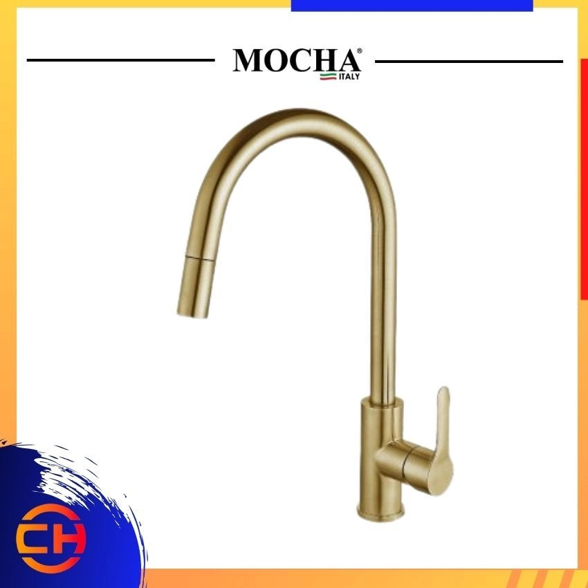 MOCHA   Kitchen Mixer With Pull Out Shower M7817SS-GD